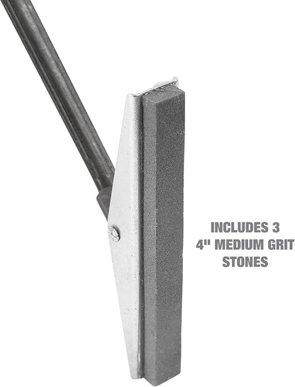 OEMTOOLS 25041 Adjustable Engine Cylinder Hone Deglazer, Honing Tool with 3 Medium Grit 4 Inch Stones, Compatible Standard Drills for Positive Engine Honing Cutting at All Speeds