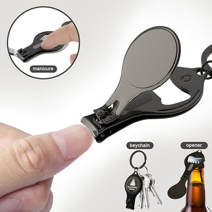 50pcs Personalized 4 in 1 Multi Function Bottle Opener, Nail Clipper, Wedding Favors Brewery, Private Customized, Black, Multitool Gifts for Men