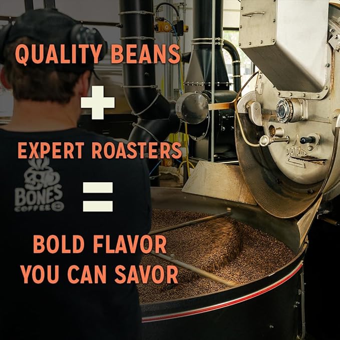 Bones Coffee Company Spongebob Soufflé Symphony, Chocolate Soufflé Flavored Whole Coffee Beans, Low Acid Medium Roast Arabica Beans Flavored Coffee, 12 oz Whole Bean