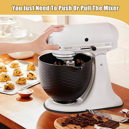 Metal Mixer Slider Mat for KitchenAid Stand Mixer - Appliance Sliding Tray Countertop Mixer Mover Slide Board Mats Pad Compatible with Kitchen Aid 4.5-5 Qt Tilt-Head Stand Mixer Artisan Classic