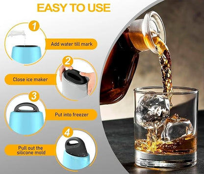 LEMONSODA Premium Clear Ice Ball Maker - 2 Large 2.5 inch Crystal Clear Ice Balls for Whiskey Cocktail - Sphere Ice Mold - Premium Gift Box Included
