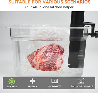 Wevac Vacuum Sealer Bags Rolls with Dispenser, 11"x50' (2 Pack) – Heavy Duty, Leakproof Food Storage for Sous Vide, Meal Prep & Freezer – Compatible with Food Saver