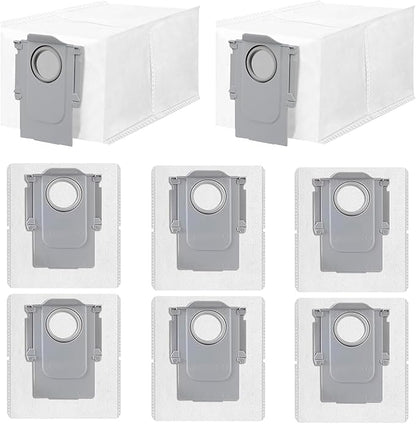 8 Pack Dust Bags Compatible With Roborock Q Revo Qrevo S Qrevo MaxV Qrevo Pro Qrevo Curv Qrevo Edge Qrevo Slim Qrevo Master S8 MaxV Ultra S8 Max Ultra Robot Vacuum Bags Disposable Bag Accessory
