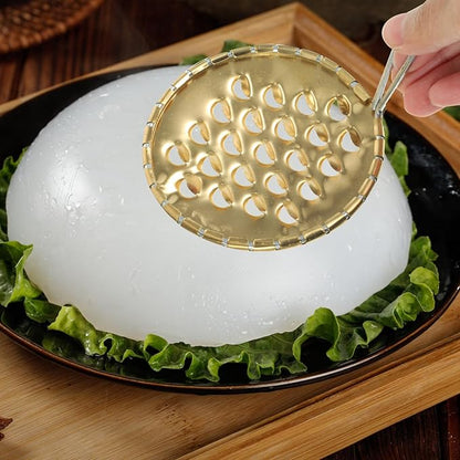 Tofficu Stainless Steel Cold Noodle Scraper - bean jelly scraping tool, Kitchen Gadget for Jelly and Liang Pi, Cheese Butter Grater Zester
