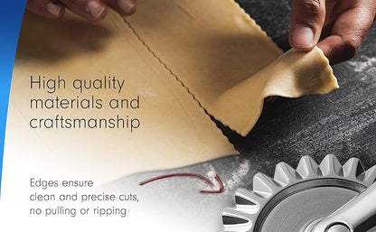 1.6" Pastry Wheel - Dough Stamp Cutter/Crimper, Pasta/Ravioli/Pie Maker, 4cm Stainless Steel Wheel Wooden Handle
