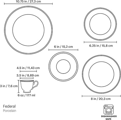 Lenox 100191602 Federal Gold 5-Piece Place Setting