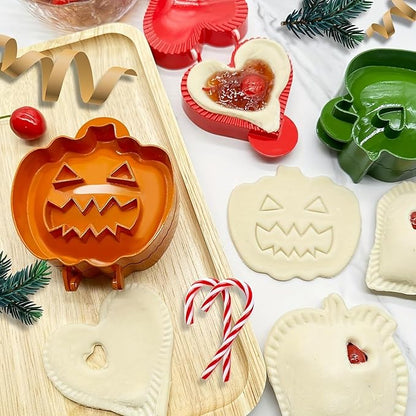 6PCS Mini Hand Pie Molds,Party Potluck Hand Pie Molds for Baking,Fits All Kinds of Festivals and Parties (6PCS-A)