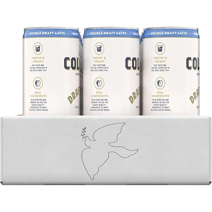 La Colombe Coffee, Double Draft Latte, 11 fl oz Cans (Pack of 12), Coffeehouse Quality Cold Brew, Specialty Grade Coffee Beans, Ready-to-Drink On-the-Go
