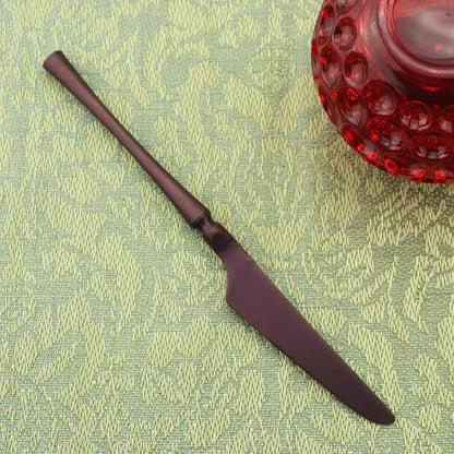 Gugrida Unique & Beautiful Flatware Set - 5 Piece Iridescent Silverware Sets | 18/10 Stainless Steel Reusable Cutlery Set | Purple Utensils Service For 1 with Dessert Fork, Knife, Spoon, Dinner Fork