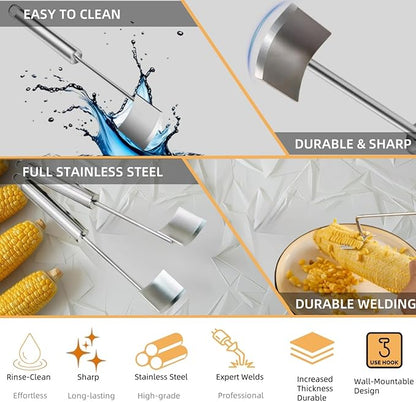 2 Pack Corn Cob Peeler, Corn Stripper, Corn Peeler for Corn on the Cob, Corn Cob Stripper Tool, Efficient Design Perfect for Dining Enthusiasts