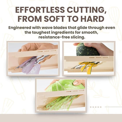 Arnest Japanese Mandoline Cabbage Slicer - 3-Speed Julienne Cutter with Safety Holder, Stainless Steel Blades, Easy-Clean, Vegetable Grater Cabbage Slicer, Made in Japan – Forest Originals
