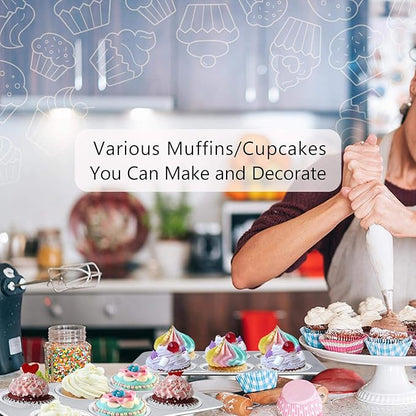 TeamFar Muffin Pan Set of 4, 6 Cup Muffin Tins Pans For Baking, Cupcake Pan Tray Set Stainless Steel for Baking Muffins Cakes Tarts and More, Healthy & Sturdy, Oven & Dishwasher Safe