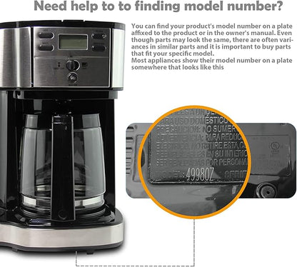 12-Cup Replacement Coffee Carafe Pot only Compatible with Hamilton Coffee Maker, Machine, Brewer Models 49980A, 49980Z, 49983, 49618, 46300, 46310, 49976, 49966, 49350 | Black