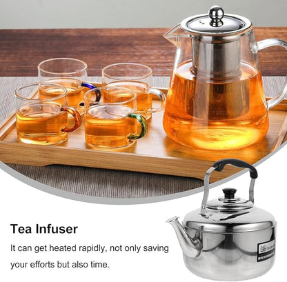 Cabilock 6L Stainless Steel Whistling Tea Kettle Large Capacity Stove Top Water Pot with Ergonomic Handle for Home Kitchen