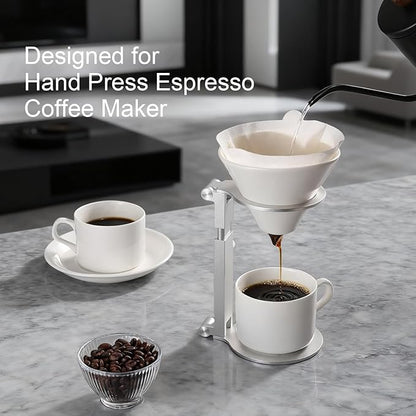 Pour Over Coffee Maker Stand,Adjustable & Foldable Portable Electric Espresso Machine Stand,Holder for Coffee Grinder,Universal Dripper,V60 Dripper,Travel Coffee Maker,Coffee Press Sliver