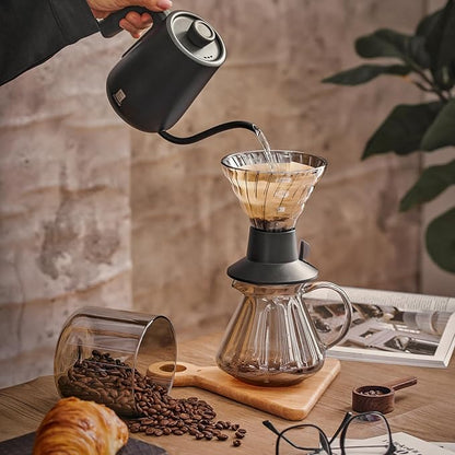 Coffee Filters #4, Unbleached Natural Coffee Filters 8-12 Cup, Disposable Coffee Filters, 4 Cone Paper Compatible with Ninja Coffee Maker, Pour Over and Drip Coffee Maker, 200 Count