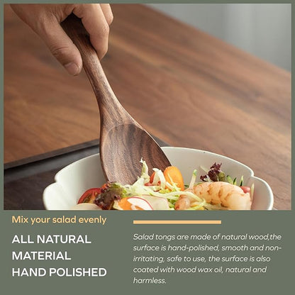 Muso Wood Acacia Salad Servers,10-inch,set of 2 (Acacia salad servers)