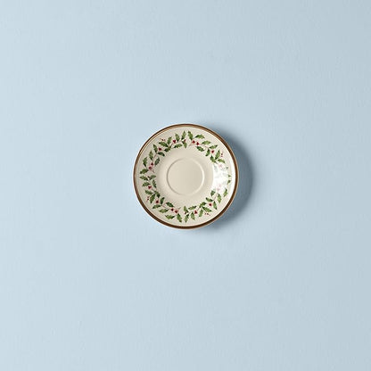 Lenox 146504040 Holiday Tea Saucer, Christmas Theme