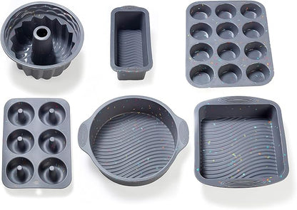 51PCS Silicone Bakeware Set Silicon Cake Molds Set For Baking, Including Baking Pan, Cake Mold, Cake Pan, Toast Mold, Muffin Pan, Donut Pan, And Cupcake Mold Silicone Baking Cups Set