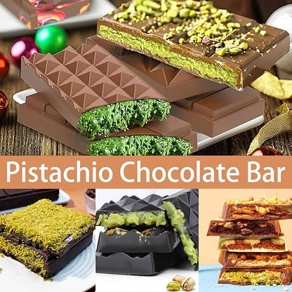 Deep Chocolate Molds Silicone - 4 Different Shapes,Dubai Chocolate Bar Mold,Homemade Candy Bar Baking Molds - Set of 2