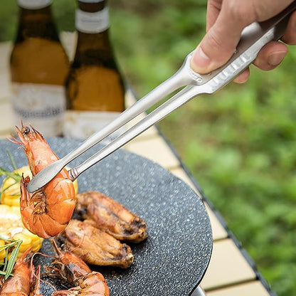 JETKONG Stainless Steel Kitchen Tongs, Serving Tongs for Cooking, 10.6" Metal Food Tongs with Non-Slip Comfort Grip, Non-Stick Cooking Tongs Heat Resistant BBQ Tong Grill Tong for Barbecue Grilling