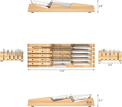 Cangshan HELENA Series German Steel Forged BBQ Knife Set (White, 8-Piece In-Drawer Set)