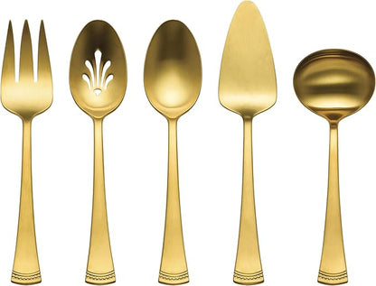 Lenox 897917 Portola Satin Gold 5-Piece Hostess Set