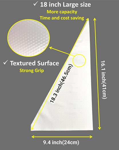 18 Inch Large Piping Bags Disposable Pastry Bags 100 Pack Thick Plastic Anti-Burst Icing Piping Bags For Frosting Decorating Cake Cupcake Cookie (18 Inch-100 Pack)