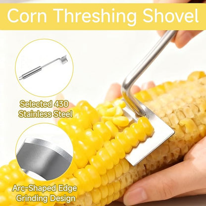 3 Pcs Corn Tool Set – Upgraded Corn Peeler for Corn on the Cob,Corn Holder, Corn Cob Stripper Tool,Multi-Use Corn Cob Stripper Tool for Home Kitchen, Outdoor Barbecues & Camping