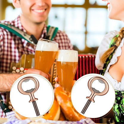 Metal Bottle Opener Kit Blank Bottle Opener Stainless Steel Open Inserts Hardware for Wedding Wine Party DIY Project Craft Wood Turning(Bronze,7 Pieces)