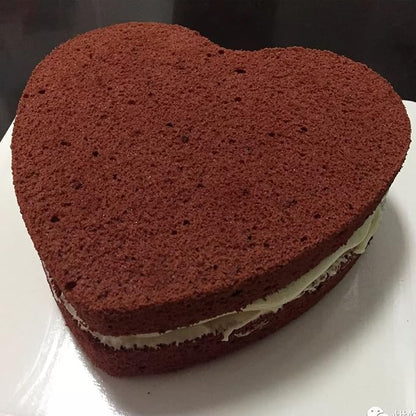set of 3 Heart-shaped cake pan,6 inch heart-shaped cake tin, aluminum, for weddings, parties, family and other occasions cake (6 x 2 Inch,Set of 3)