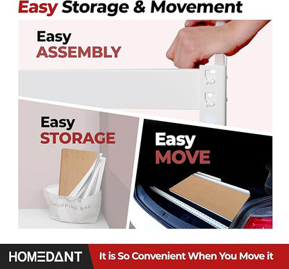HOMEDANT White 5 Tier Laminated Boltless Heavy Duty Garage Storage Adjustable Wide Size Metal Shelving Unit Utility Rack Shelves Organization Shelf Shed Warehouse 47.7" W x 18.2" D x 71.3" H 1Pack