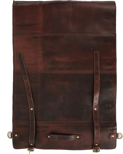 vintage crafts Genuine Buffalo Leather Knife Roll Set Chef's Knife Holder Cutlery Sheath Artist Case Organizer Storage bag Travel Friendly Gift for Men & Women Portable chef knife cases Organizer