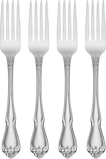 Oneida True Rose Dinner Forks, silver set of 4