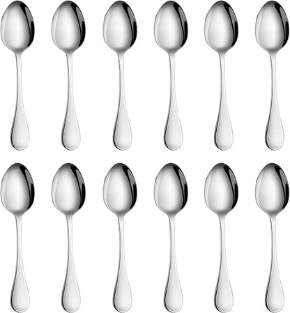 Artaste Rain 18/10 Stainless Steel (Silver (Set of 12), Dinner Spoon (7.5 Inch))
