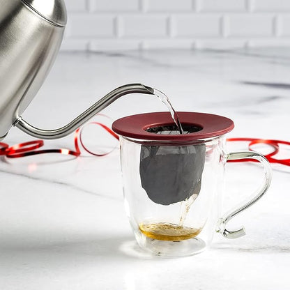 Primula Brew Buddy Portable Pour Over, Reusable Fine Mesh Filter, Dishwasher Safe, Single Serve Coffee or Tea at Any Strength, Ideal for Travel or Camping, Red (Pack of 12)