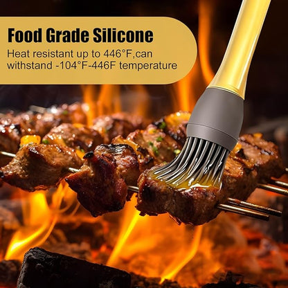 6 PCS Basting Brush for Cooking, Upgraded Pastry Brush, Heat-Resistant Silicone Brush for BBQ, Baking, Perfect Barbecue Tools and Kitchen Gadgets, Suitable for kitchen and Outdoor Use.