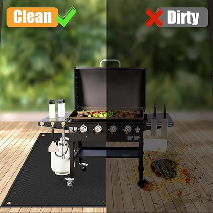 70 ×48 inches Under Grill Mat Fit Blackstone 28in & 36in Griddle/ Griddle Mat for Blackstone, Fireproof Indoor Fireplace Mat Fire Pit Mat BBQ Mats Grill Pads to Protect Deck Patio Smokers Gas Grills