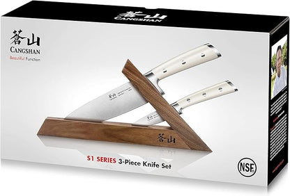 Cangshan S1 Series 1026023 German Steel Forged 3-Piece Tai Knife Block Set