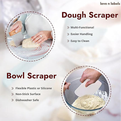 Banneton Bread Proofing Basket Set | 9" Round & 10" Oval Sourdough Proofing Baskets with Linen Liners | Natural Rattan Banneton Baskets for Bread Baking | Includes Sourdough Tools