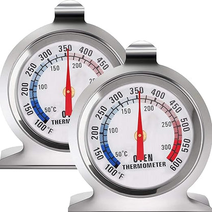 Lightbeam 2" Dial Oven Thermometer with Temperature Range 100°F to 600°F, Instand Read Large Dial Kitchen Thermometer for Baking, Grill & Smoker