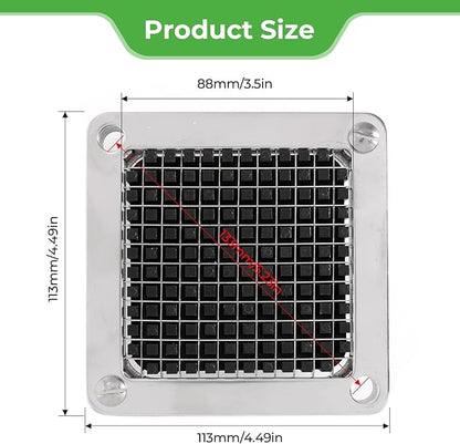 Replacement Chopper Blade Commercial Vegetable Chopper Dicer Stainless Steel Blade for Fruit Cutting Machine Tomato French Fries Cutter (2 * 1/4″ Blade)