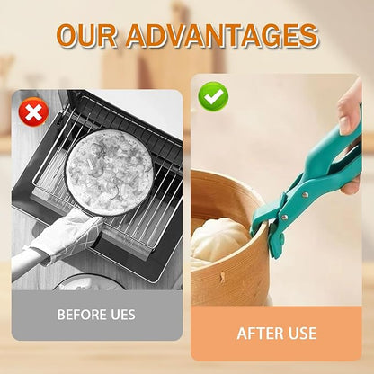 Hot Plate Grippers, 2026 New Anti-Scald Bowl Clip, Hot Plate Gripper Lifters Tongs, Kitchen Silicone Anti Slip Clip for Bowls,Pans,Dishes, Kitchen Gadget