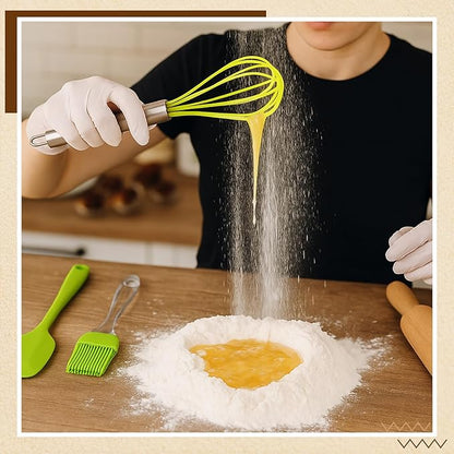 Baderke 30 Pcs Mini Spatulas Set with Silicone Basting Pastry Brushes Mini Whisk Heat Resistant Brush Kitchen Whisks Rubber Spatulas for Party Favor Gift Supplies Cooking Baking Mixing