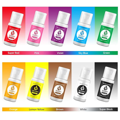 Gel Food Coloring - 10 Colors x 0.7 oz Concentrated Gel Based Food Dye Icing Colors Professional-Grade Neon Food Color for Baking Cake Decorating Cookies Fondant