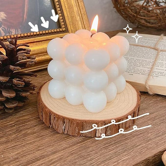DIY 3D Candle Mold Handmade Aromatherapy Soy Wax Candle Silicone Mold Plaster Candles Mould UV Epoxy Resin Soap Molds (1 Big Cavity)