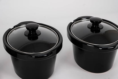 CULINARY CHEF, Triple Slow Cooker, Buffet Server 3 Pot, Food Warmer - Stainless