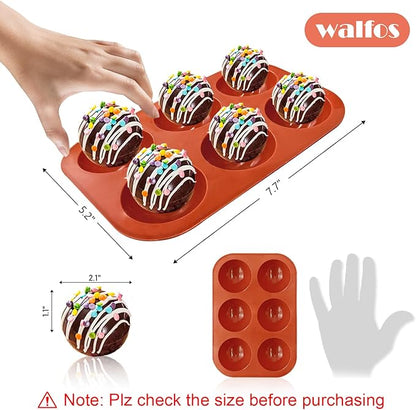 Silicone Hot Chocolate Bomb Mold Medium Semi Sphere Mold, 2 Packs Half Sphere Silicone Baking Molds for Making Chocolate, Cake, Jelly, Dome Mousse