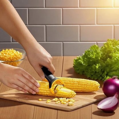 Corn Peeler for Corn on the Cob, Stainless Steel Corn Stripper Tool with Ergonomic Handle, Efficient Kernel Remover for Quick Food Prep, Dishwasher Safe