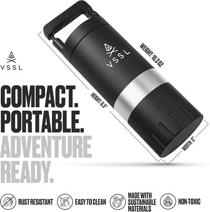 VSSL Java G25 Coffee Manual Coffee Grinder, Up To 25 Gram Capacity, Stainless Steel Conical Burr, Black